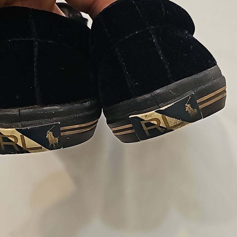 COPY - Ralph Lauren Dracing Navy Velvet men's shoes size 8.5D - Picture 7 of 8